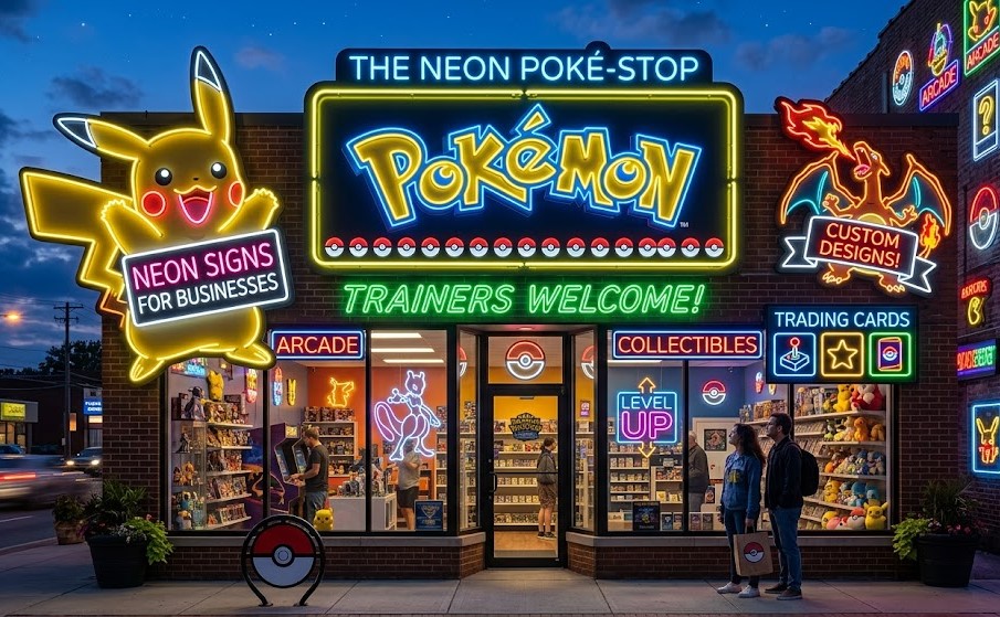 Pokémon Neon Signs for Businesses