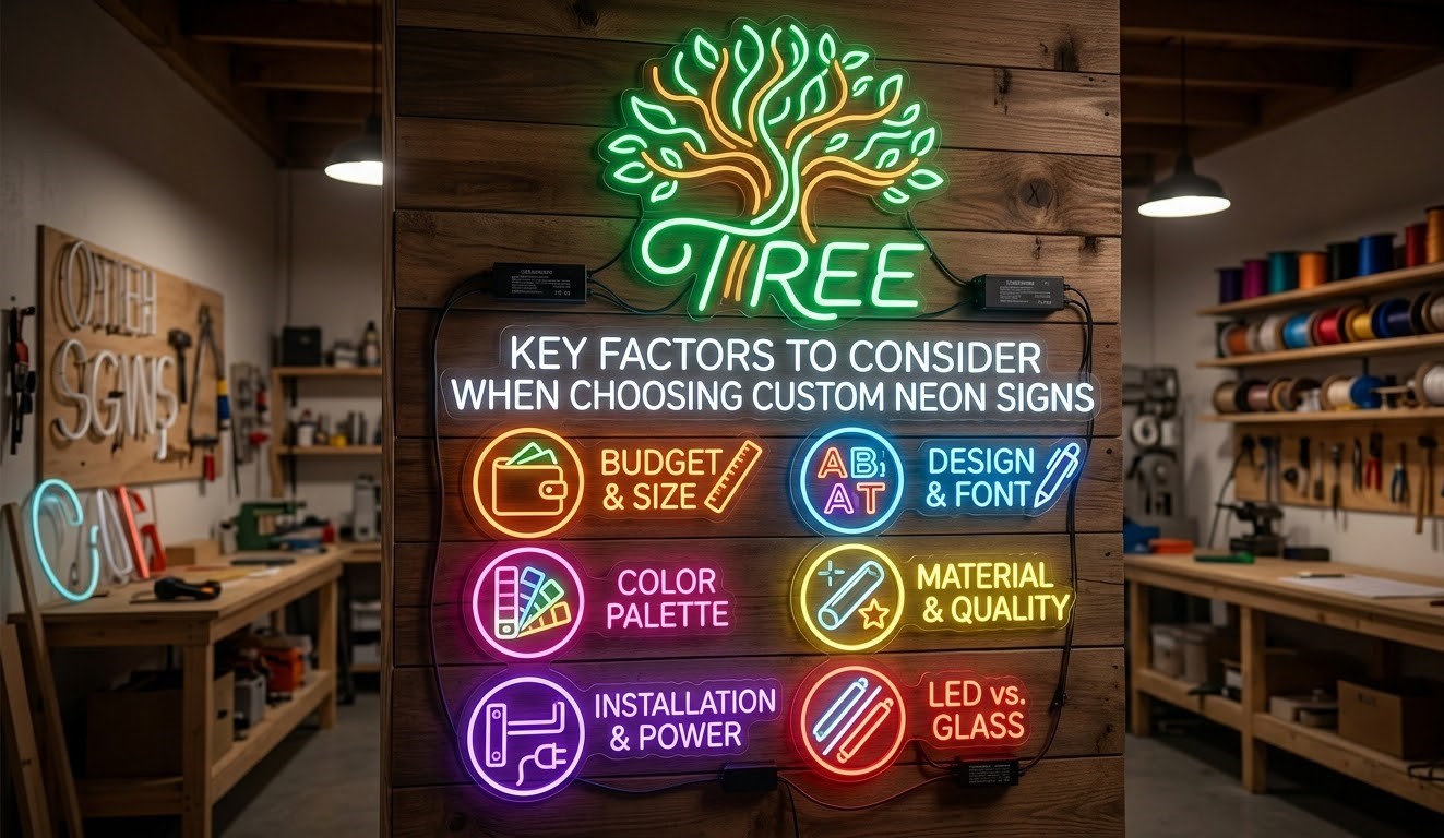 Key Factors to Consider When Choosing Custom Neon Signs